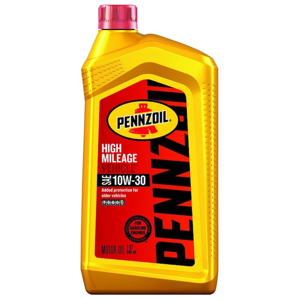 Quaker State Pennzoil High Mileage 10W-30 4-Cycle Synthetic Motor Oil 1 qt 1 pk 550022812 - main